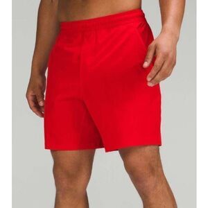 Lululemon T.H.E Pace Breaker red 9” linerless  BATHING SUIT gym SHORTS sz XS